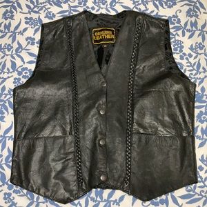 Genuine Leather Ladies Vest. Size Med